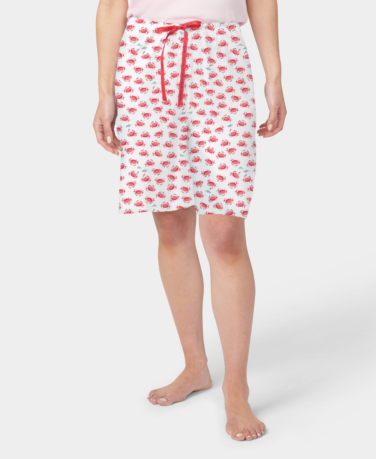 Women's Cooling Off Crabs Bermuda Pajama Shorts - Bright White