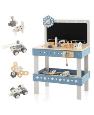 Kids Play Tool Workbench Set with 61 Pcs Tool and Parts Set