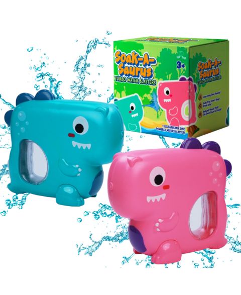 Детские игрушки USA Toyz Soak-A-Saurus T-Rex Electric Rechargeable Water Blasters, от 3 лет, 2-Pack