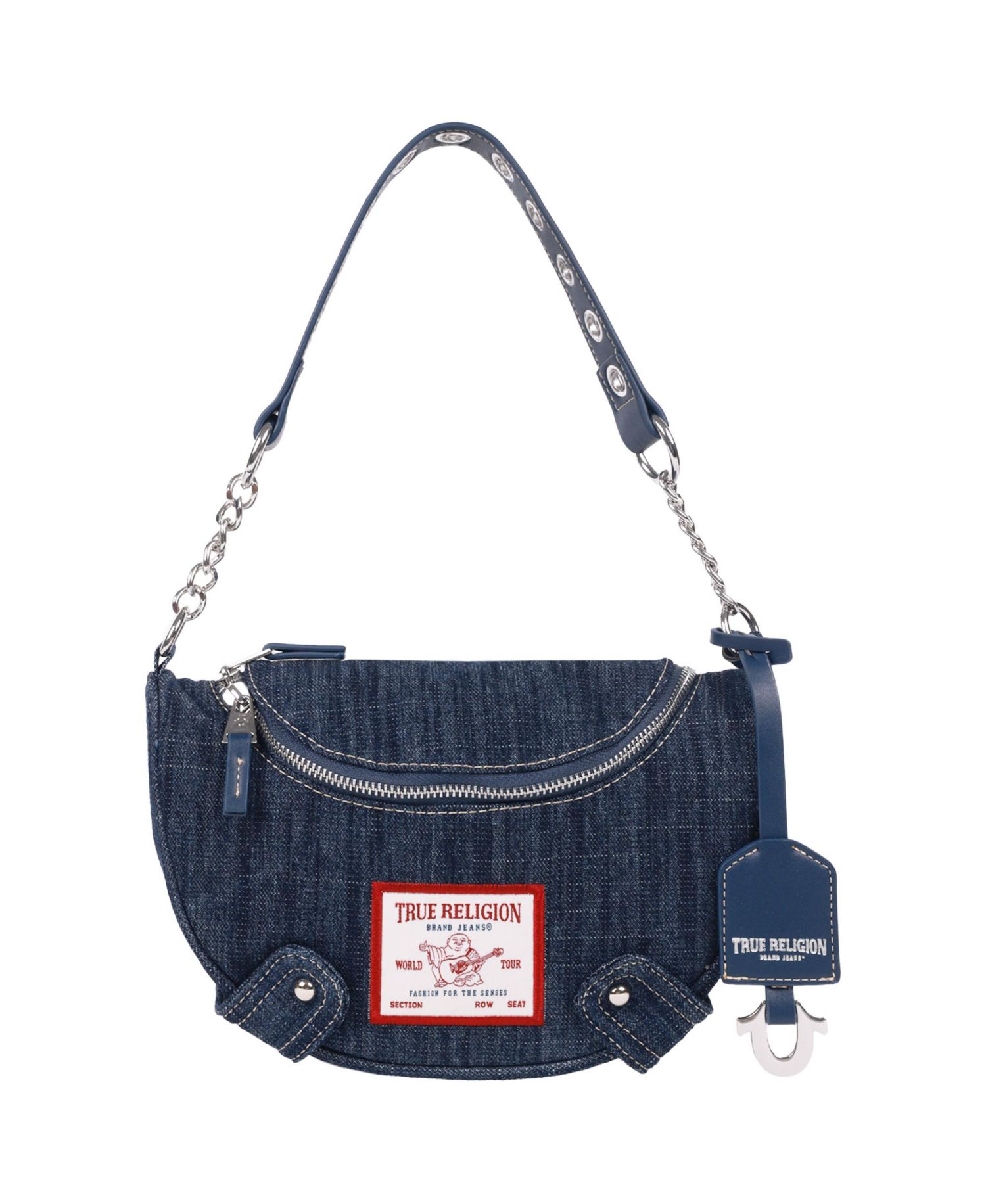 Chain Handle Denim Hobo
