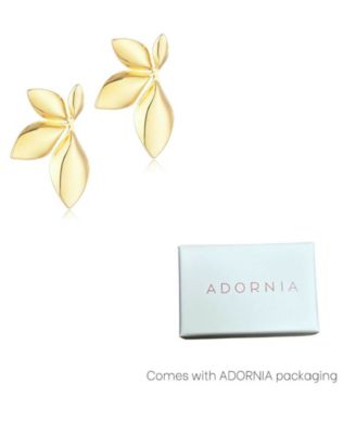 Gold Statement Flower Stud Earrings