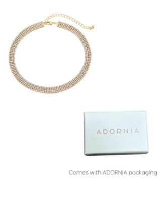 Gold Crystal Adjustable Choker Necklace