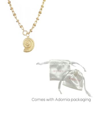 Gold Chunky Shell Pendant Necklace