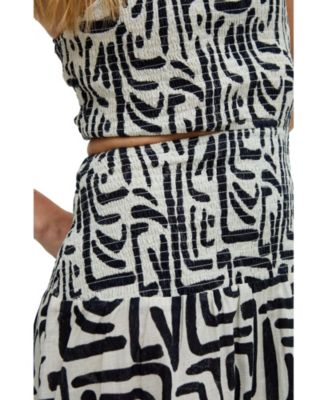 Women's Jazz Jersey One Shoulder Warhol Print Midi Dress