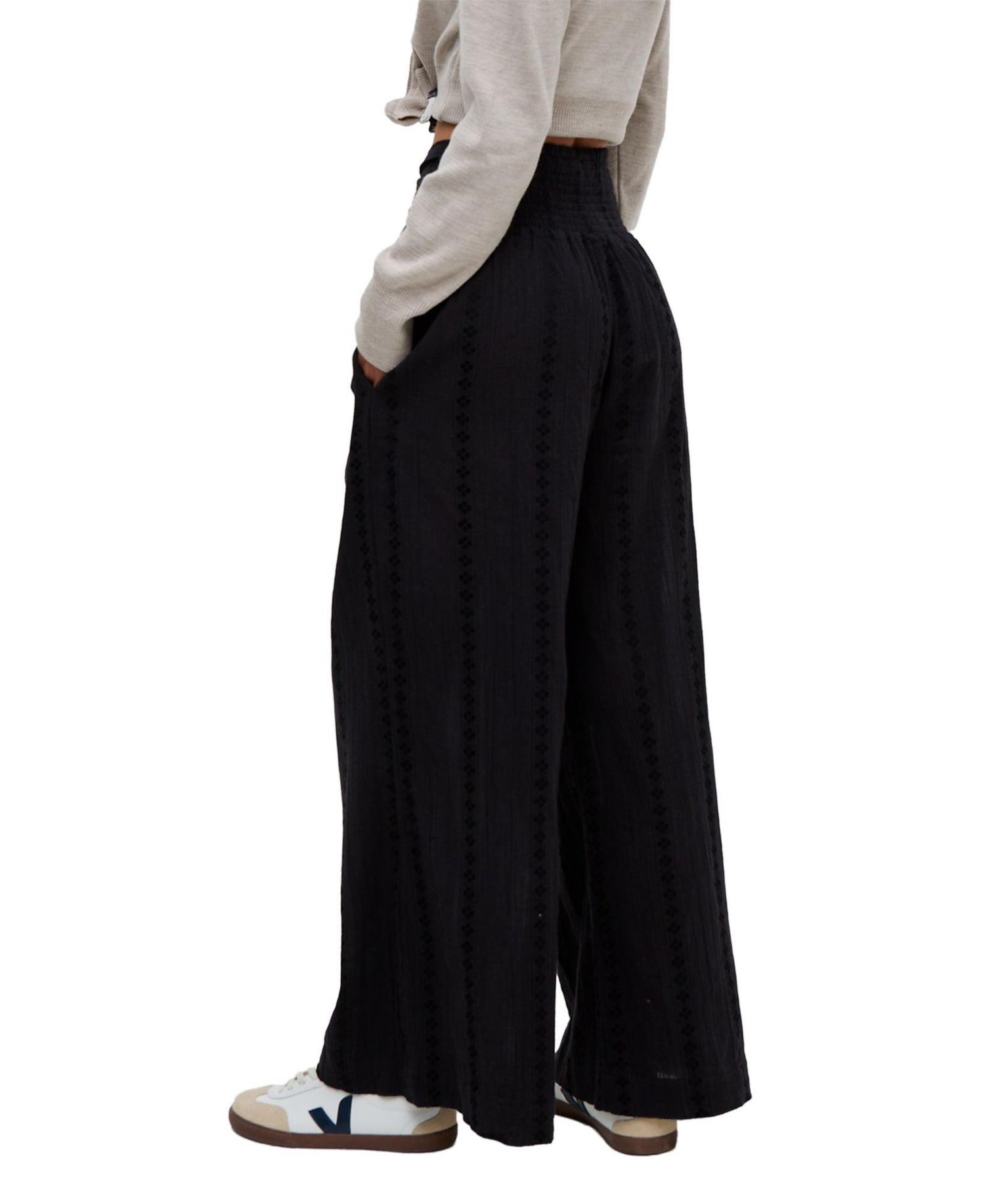 Women's Farrah Wide Leg Jacquard Trouser