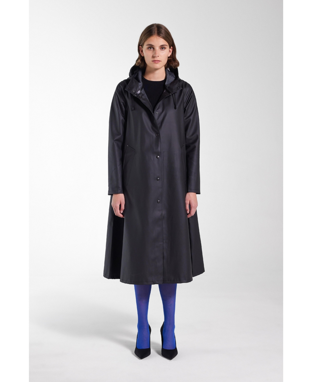 Women's Mosebacke Long Raincoat - Black