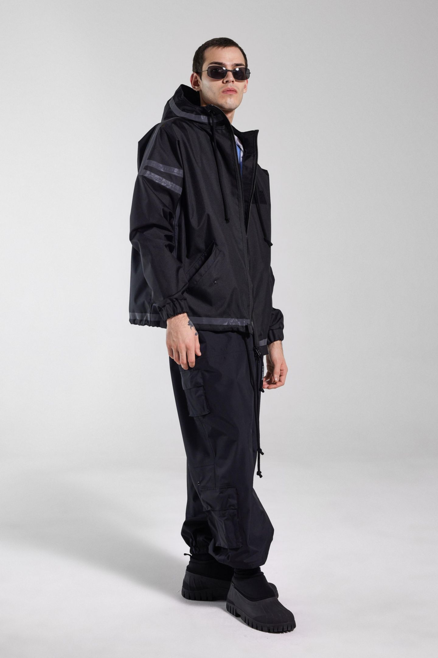 Мужская куртка Stutterheim Forsa Full Zip Hooded, цвет: Чёрный — фото 5