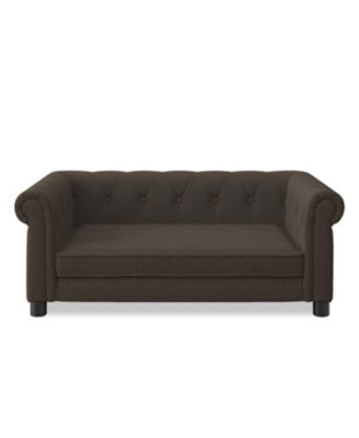 Elegant Elevated Dog Sofa Bed - Dark Brown