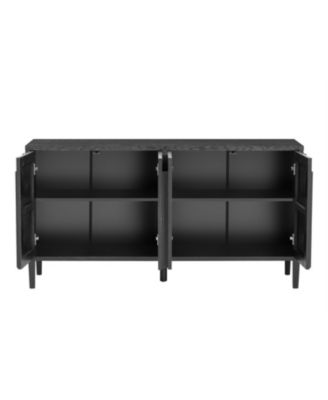 59.8" 4-Door Sideboard - Farmhouse Buffet/TV Stand