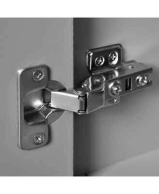 36" Solid Wood & Ceramic Hairdryer Drawer Bathroom Vanity with Soft-Close Doors