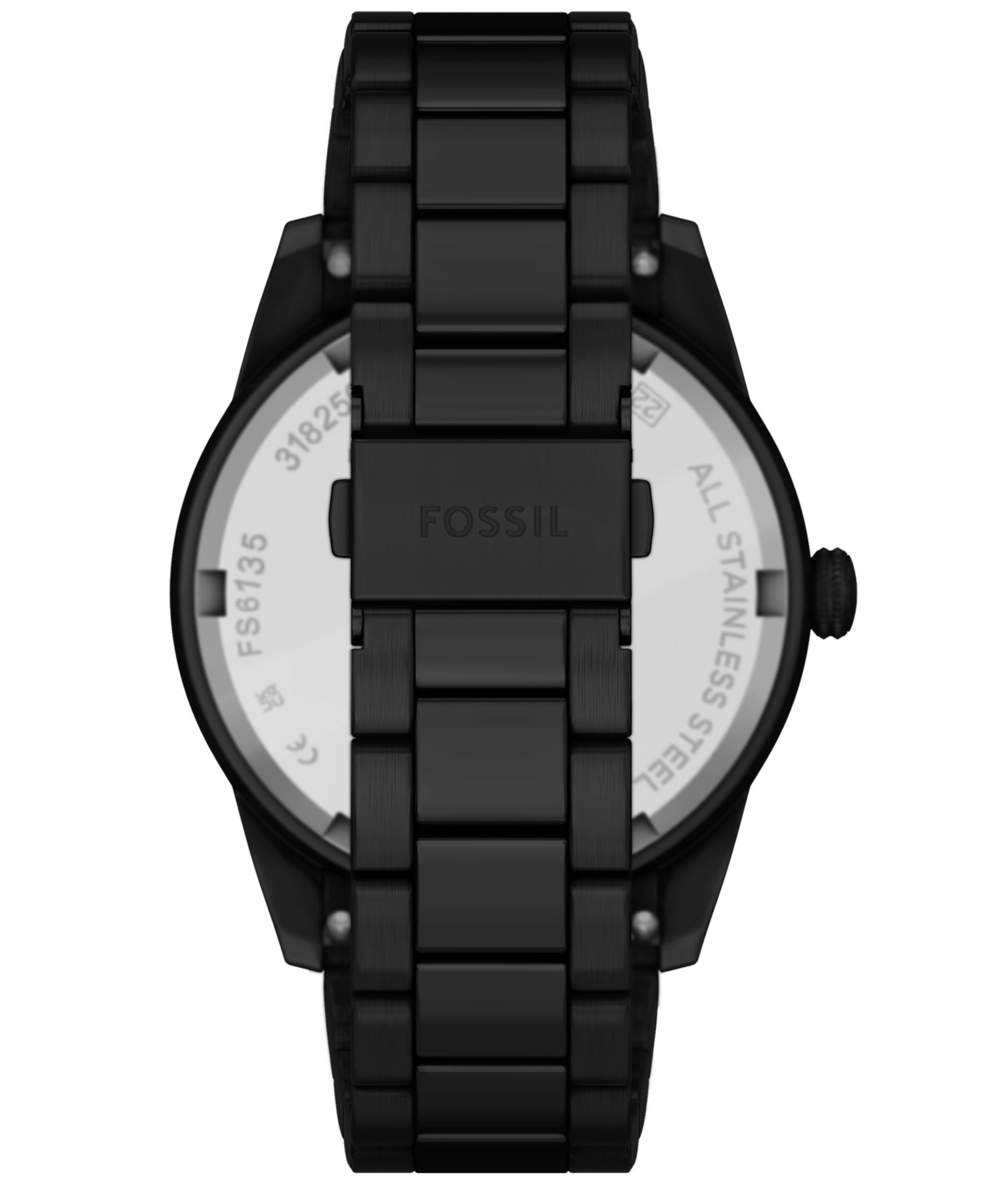 Men's Pearson Multifunction Black Stainless-Steel Watch, 42mm