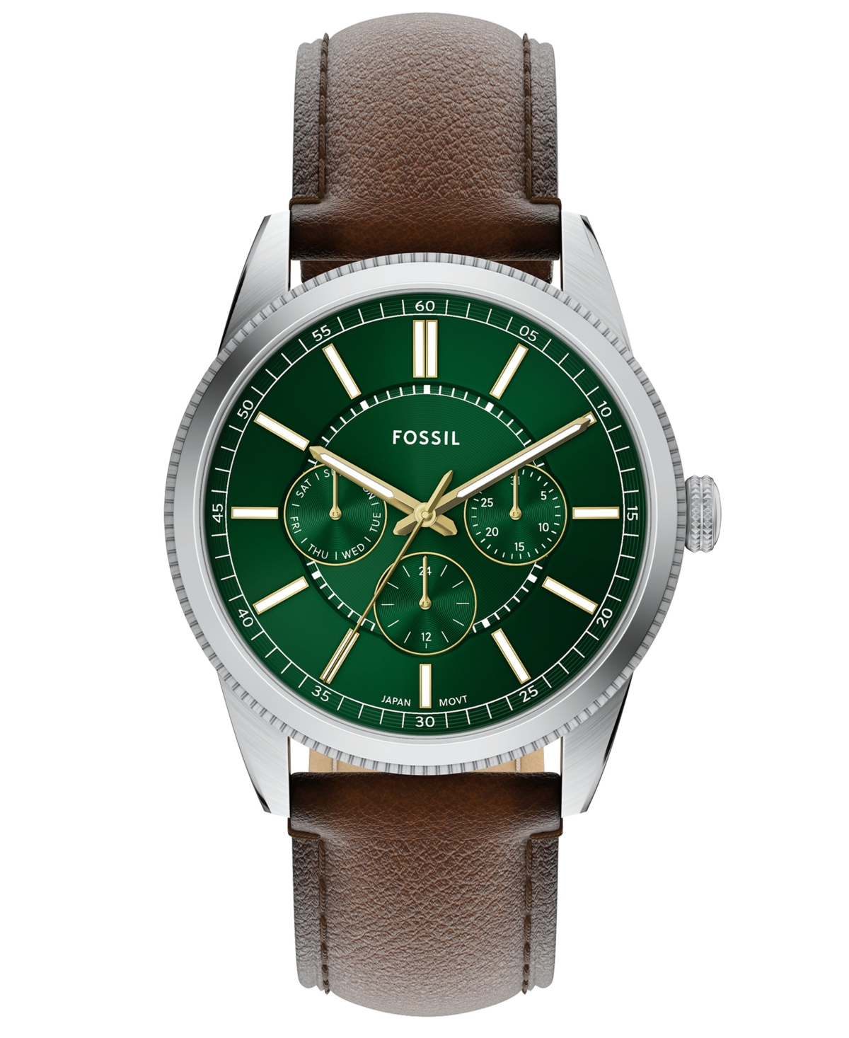 Men's Pearson Multifunction Brown Leather Watch, 42mm - Brown