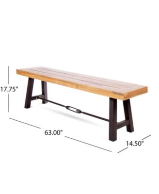 Acacia Wood Outdoor Dining Bench Patio Bench