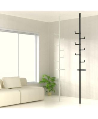 Adjustable Laundry Drying Rack - Tension Rod Black