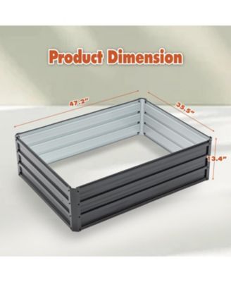 Metal Raised Garden Bed 4x3x1 ft