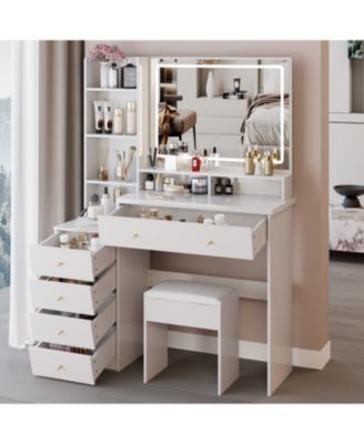 41" LED Mirror Vanity Table with Stool