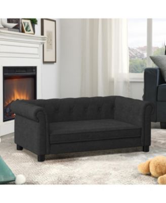 Elegant Elevated Dog Sofa Bed - Black