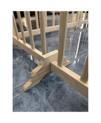 Wooden Freestanding Pet Gate - 8 Panel 31"H