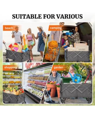 Collapsible Wagon Cart - Heavy Duty Big Wheels
