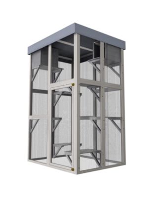 70.5" Outdoor Catio with Platforms & Napping Houses