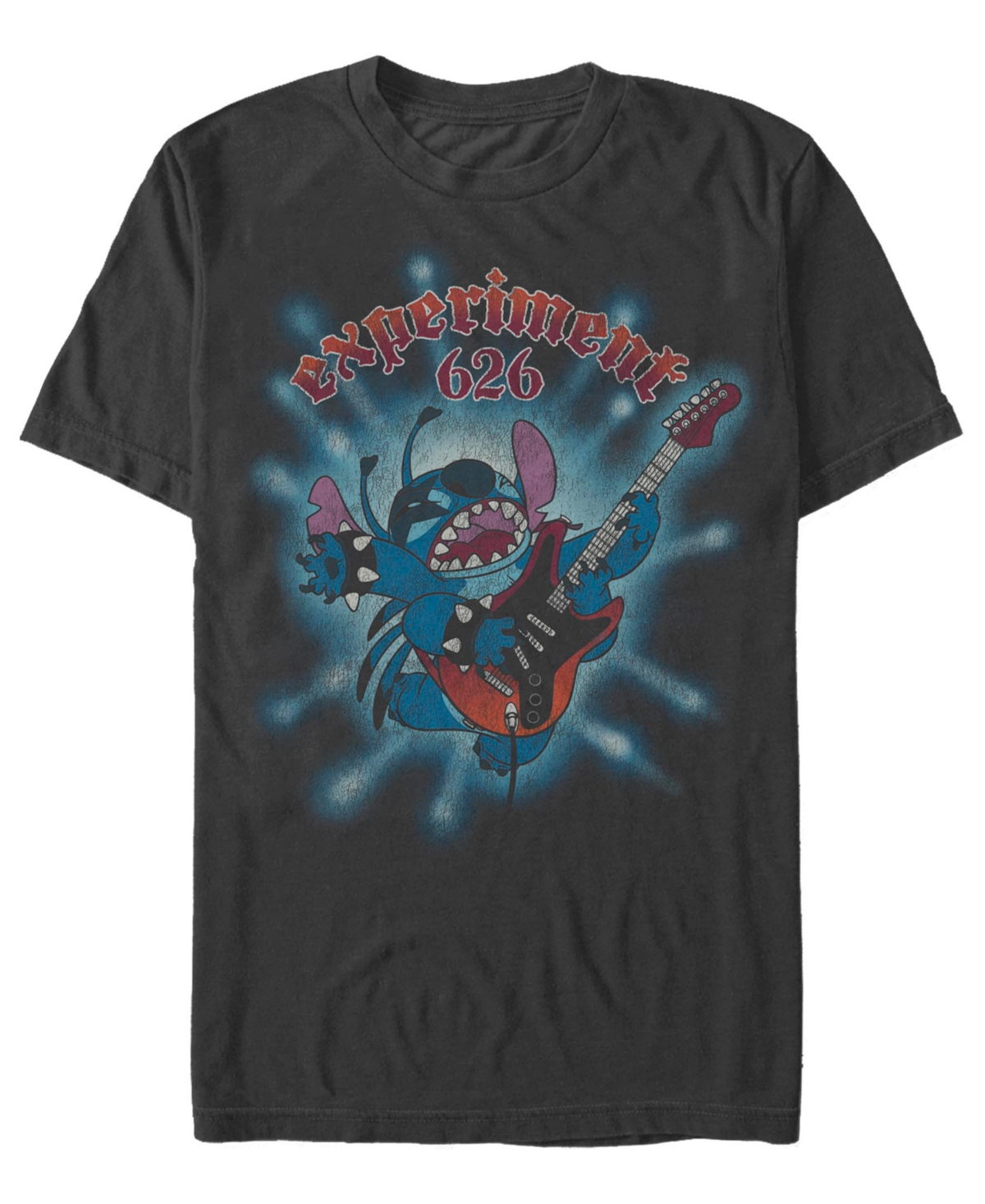 Men's Stitch Rocks Out Short Sleeve T-Shirt - Black