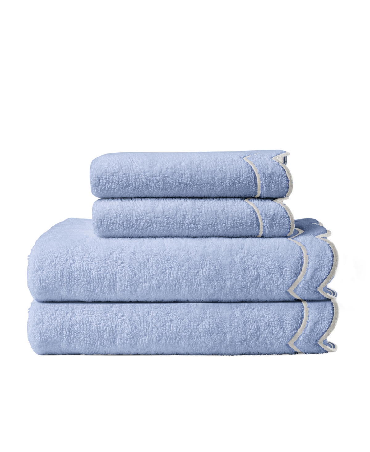 Peri Home Scallop 4-pc. Cotton Towel Set In Blue