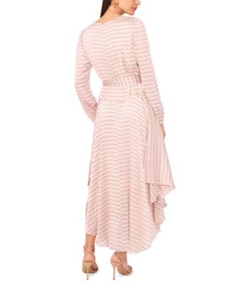 Women's Tie-Waist V-Neck Maxi Dress