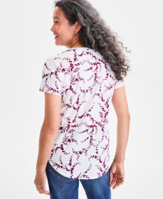 Women's Printed Crewneck Short-Sleeve T-Shirt