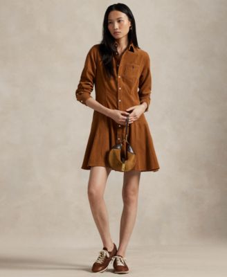 Polo Ralph Lauren - Women's Cotton Corduroy A-Line Shirtdress