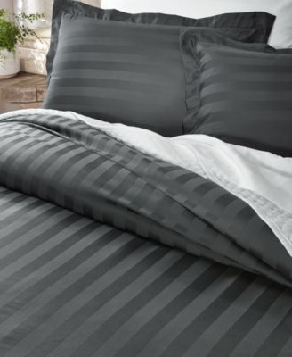 1.5" Stripe 550 Thread Count 100% Cotton 3-Pc. Comforter Set, King, Exclusively at Macy's