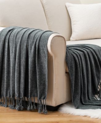 Fringe Tassels Chenille Throw, 50" x 60"