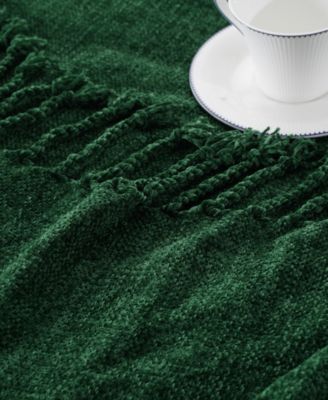 Fringe Tassels Chenille Throw, 50" x 60"