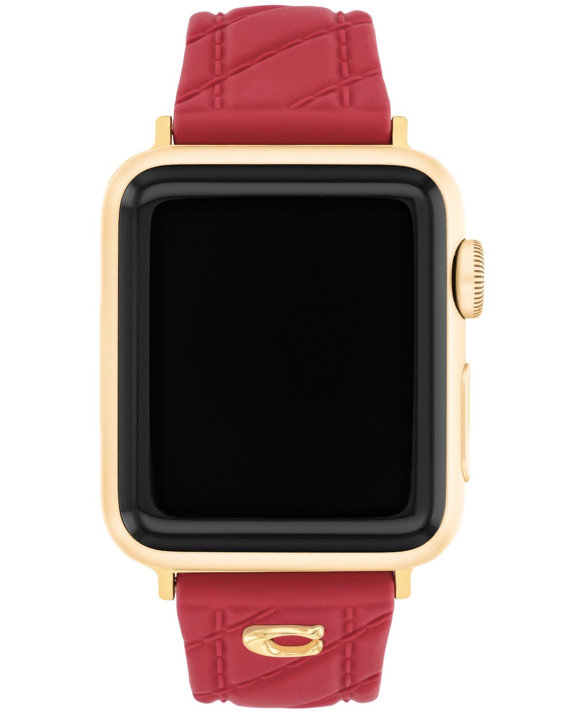 COACH Women's Red Silicone Apple Watch Strap, 38mm, 40mm, 41mm — фото 1