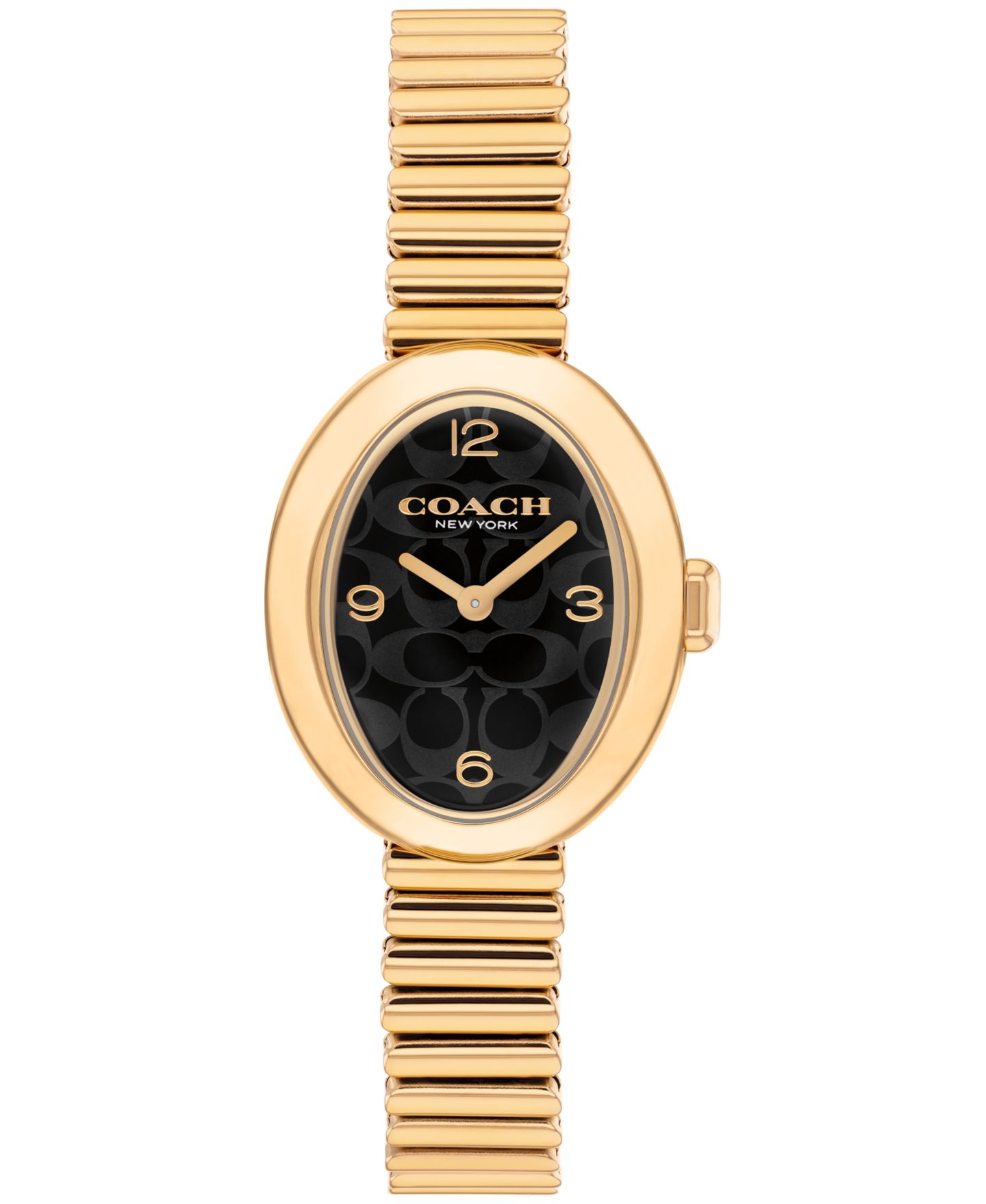 Женские часы COACH Sammy Gold Tone Stainless Steel Bracelet Stretch Watch, 22.5mm — фото 1