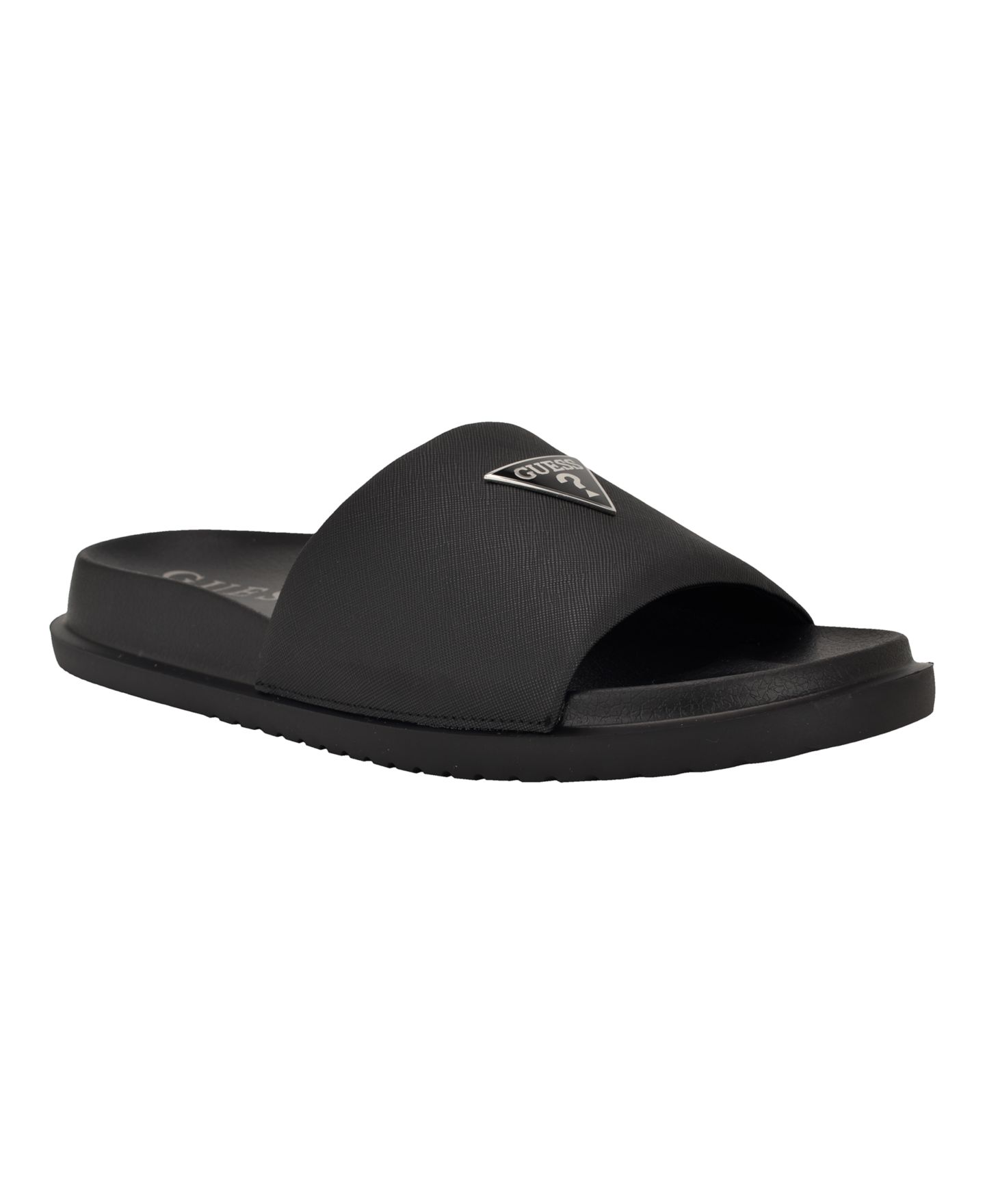 Мужские сандалии GUESS Vesper Branded Slip-on Fashion, цвет: Чёрный, вариант 1 — фото 1