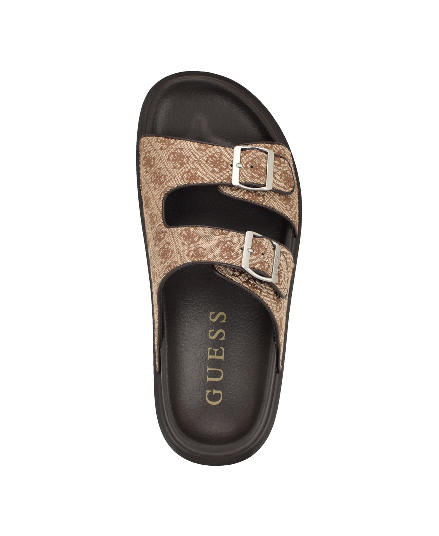 Мужские сандалии GUESS Verone Double Strap Fashion, цвет: Чёрный / Белый — фото 8