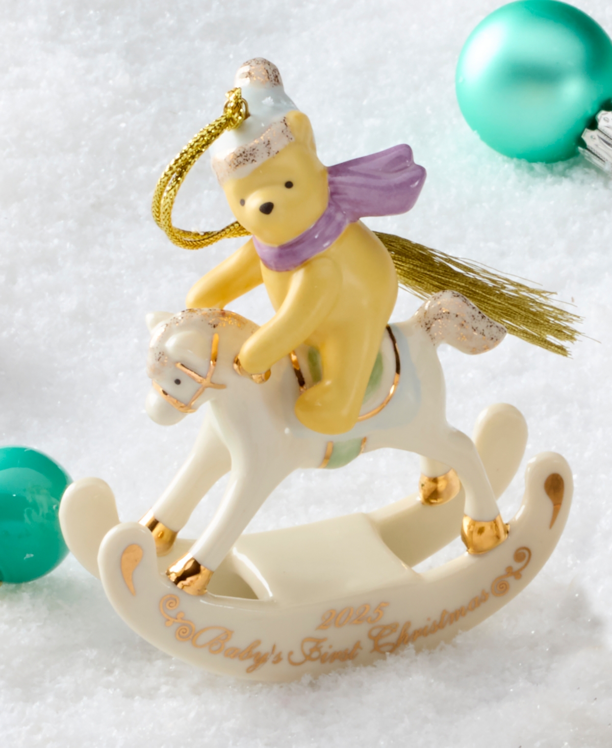 Lenox 2025 Winnie The Pooh Baby's 1st Christmas Ornament In Multi