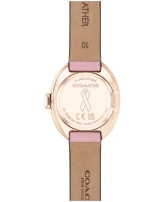 Women's Sammy Pink Leather Strap Breast Cancer Awareness Watch, 22.5mm