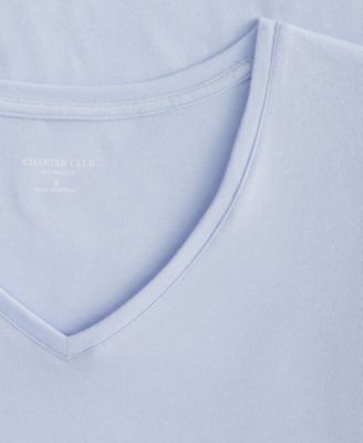 Women's Solid V-Neck Short-Sleeve Sleepwear Top