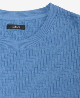 Men's Basketweave Sweater T-Shirt, Macy's Exclusive
