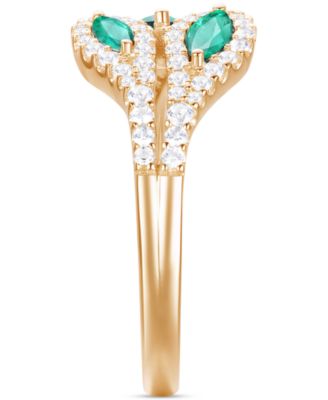 Gemstone (5/8 ct. t.w.) & Diamond (1/3 ct. t.w.) Multi-Stone Ring in 14k Gold