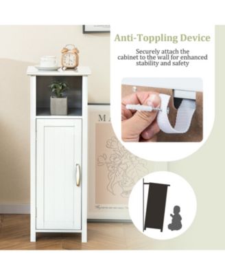 Bathroom Storage Organizer with 2-Tier Cabinet