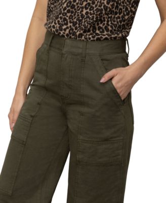 Women's Boyfriend High-Rise Utility Cotton Pants