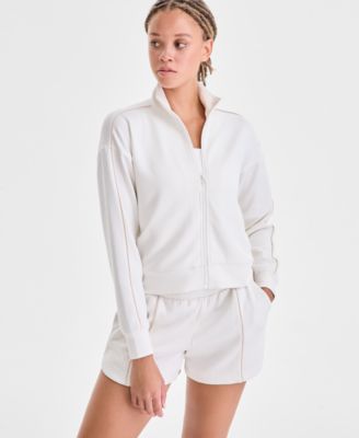 Women's Relaxed Butter Soft Funnel-Neck Zip-Front Sweater
