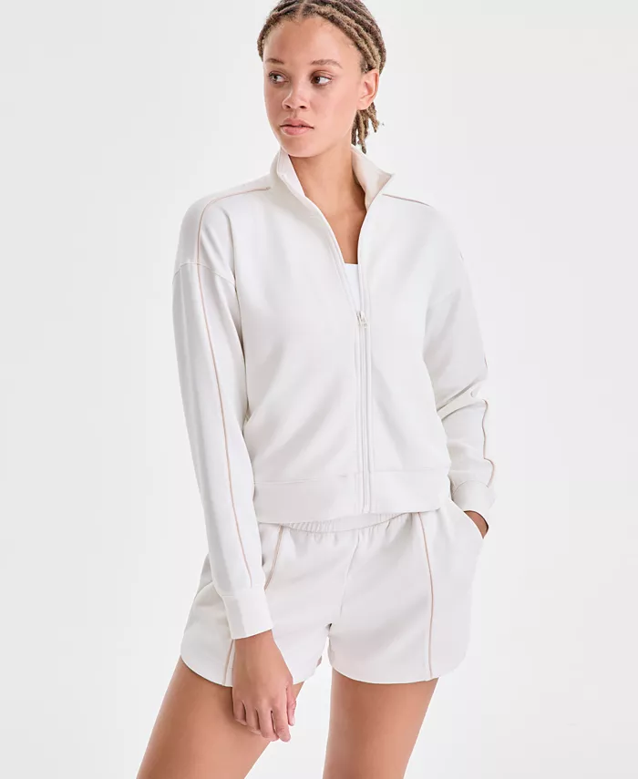 Women's Relaxed Butter Soft Funnel-Neck Zip-Front Sweater - thumbnail 5