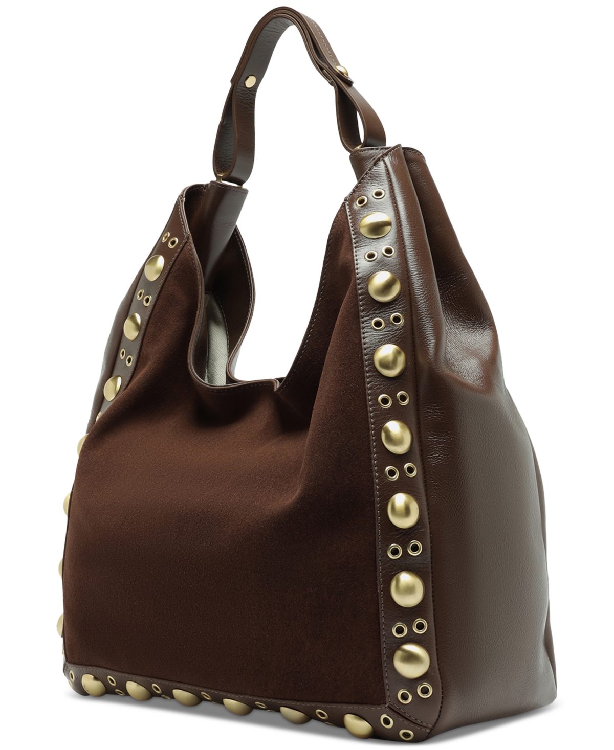 Arezzo Owen Large Suede Hobo In Brown