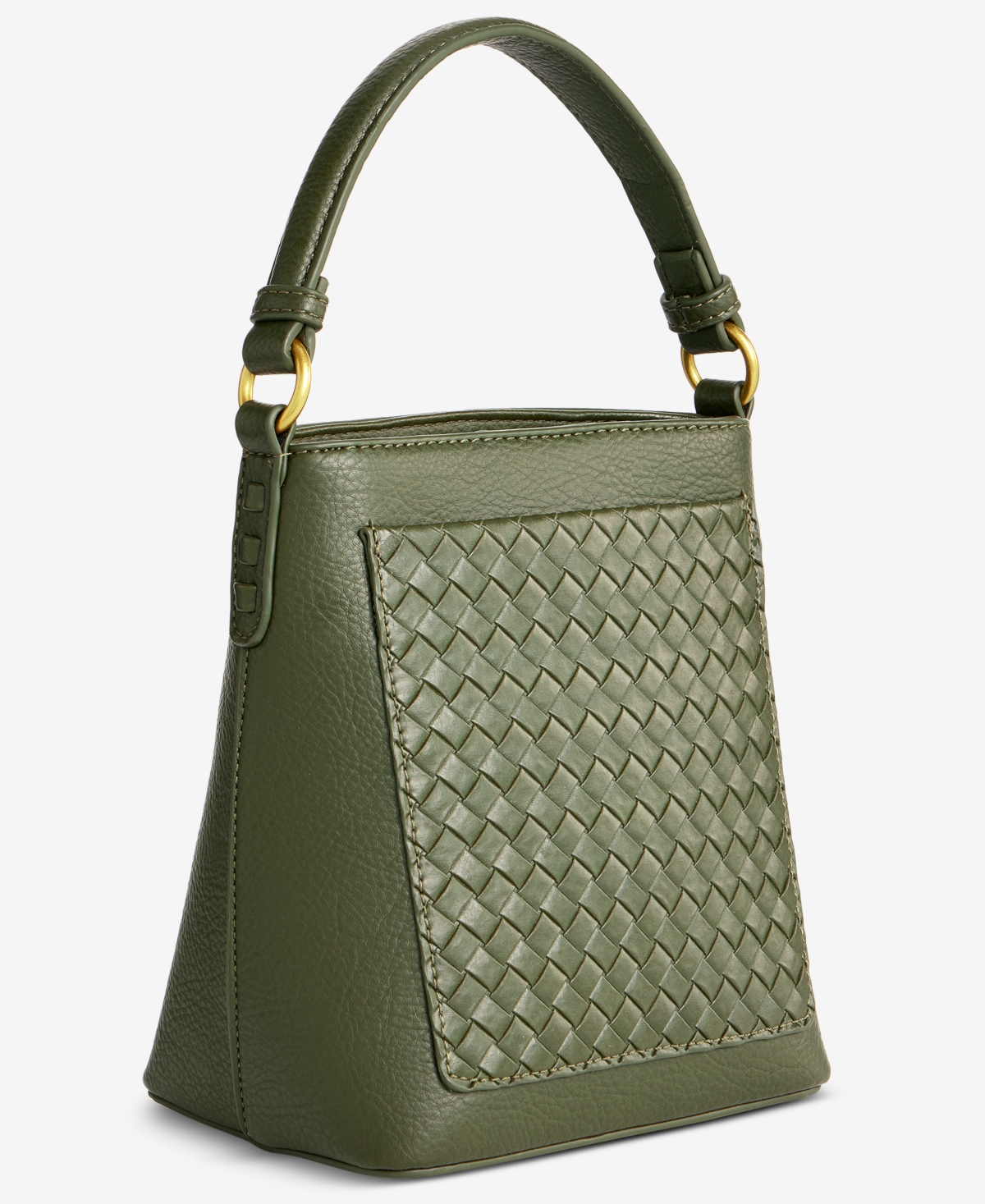 Style & Co Mini Woven Bucket Bag, Macy's Exclusive In Green
