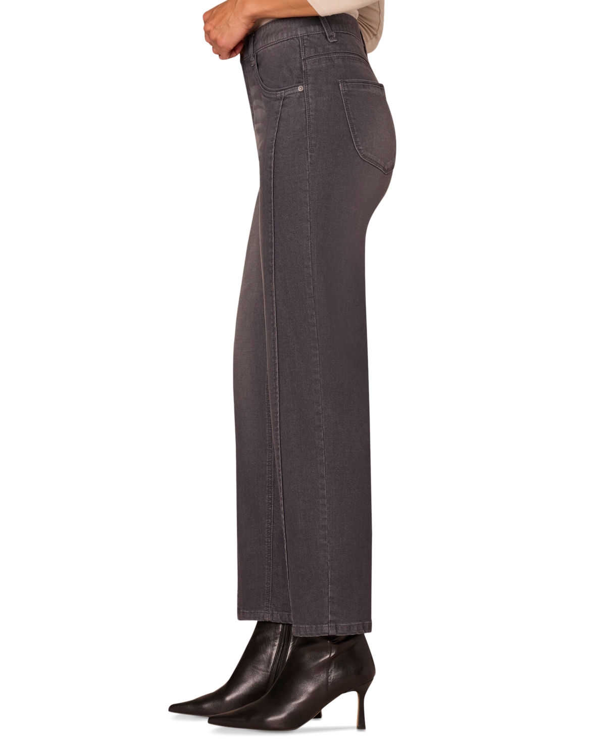 Democracy Women's High-rise Straight-leg Ankle Jeans In Gray