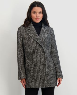 Women's Notched-Collar Button-Front Coat