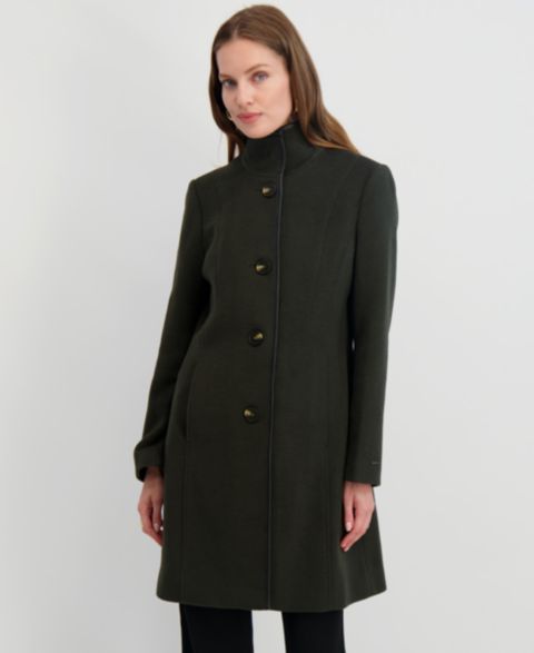 Женские куртки Tahari Women's Stand-Collar Button-Front Coat